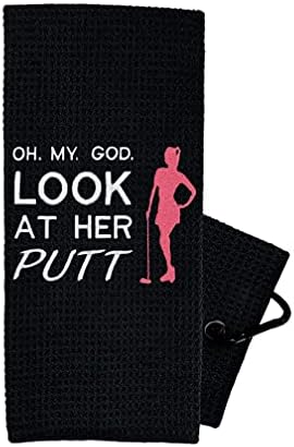 Golf Towel Store – Fun Golf Accessories for Womens Golf, Embroidered Golf Towels for Golf Bags with Clip – 100% Cotton or Waffle Microfiber Options – Oh My God Look at Her Putt Golf Towel Store – Fun Golf Accessories for Womens Golf, Embroidered Golf Towels for Golf Bags with Clip – 100% Cotton or Waffle Microfiber Options – Oh My God Look at Her Putt