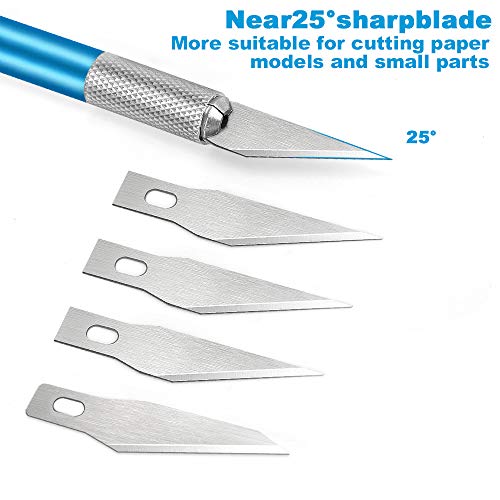 62PCS Precision Craft Knife Set Hobby Knife Set 2 Hobby Knife Handles