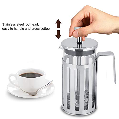 Household Tea Maker Stainless Glass Coffee Pot, 304 Stainless Steel Lid