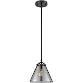 Innovations 284-1S-OB-G43 Large Cone 1 Light Mini Pendant Part of The Nouveau Collection, Oil Rubbed Bronze