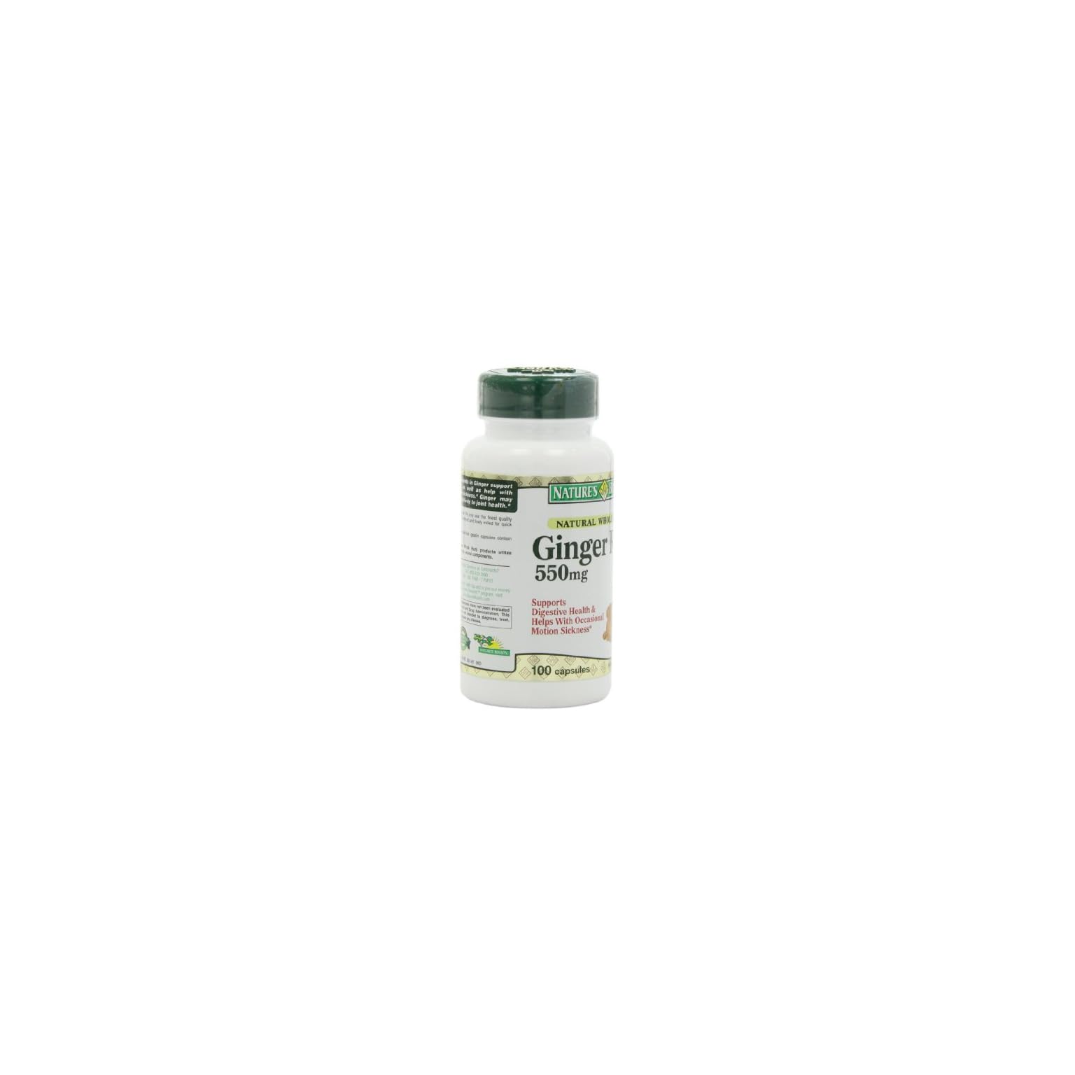 Nature’s Bounty Ginger Root Pills and Herbal Health Supplement