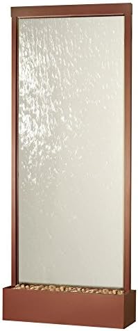 BluWorld 120 in. Waterfall Grande Indoor/Outdoor Floor Fountain - Copper Vein - Clear Glass