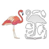 Hukai Flamingo Metal Cutting Dies Stencil DIY Scrapbooking Album Stamp Paper Card Embossing Craft Decor,Good Gift for Your Kids to Cultivate Their Hands-on Ability