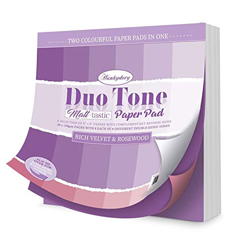 Hunkydory Crafts Duo Tone Paper Pad - Matt-Tastic - Rich Velvet & Rosewood