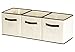 StorageWorks Polyester Canvas Storage Cube Box, Natural, Medium, 3-Pack