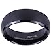 King Will Black Tungsten Ring 8mm Brushed Matte Finished Domed Design Wedding Band(12.5)