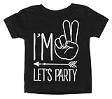 I'm Two Let's Party Hipster Arrow 2nd Birthday T-shirt