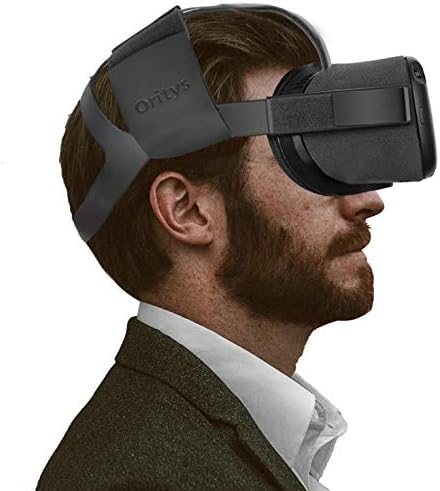 Oritys Adjustable Head Strap for Oculus Quest VR Gaming Headset, Oculus Quest Accessories, Reduce Head Pressure with Comfortable Leather. (Black)