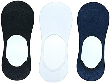 koroshni Men's &amp; Women's 3 Pack Thin Casual No Show Socks Non Slip Flat Boat Line