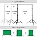 CRAPHY Upgraded Portable Photo Studio 10 x 6.5ft Background Stand Kit Backdrop Support System with Silk Cotton Background (Green Black White, 9ft x 6ft) and Carrying Bag