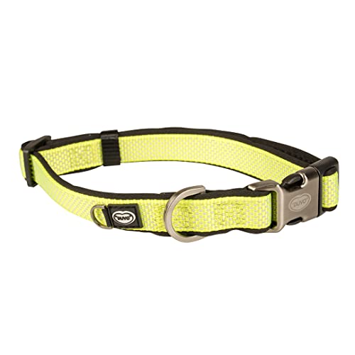 duvoplus, Collier Confortable et Contemporain GA mme EXPLOR North, Taille 40-65 cm/25 mm Jaune néon, pour Chien, Idéal pour des promenades et expéditions aventureuses