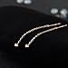 S.Leaf Threader Earrings for Women Threader Earrings Sterling Silver Chain Earrings Tassel Earrings Gold Earrings for Women 3cm
