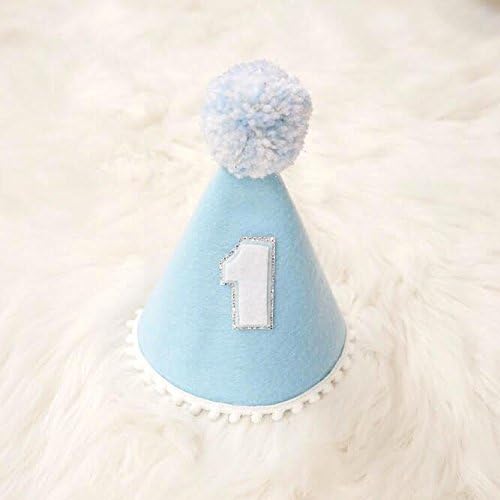 Birthday Party Hat - First Birthday - Blue Party Hat - Party Supplies - Decorations - Baby Boy