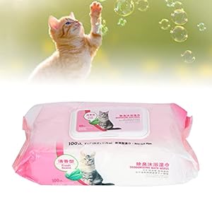 Pet Doekjes, Pet Grooming Doekjes Dierbenodigdheden Zacht Draagbaar Zacht voor reiniging(Cat bath towel 100 pumps)