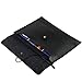 men woman pu leather multifunction office documents bags A4 paper file pouch envelope bag conference, Black, 13.8