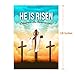 Harbor Bay Home Easter Garden Flag - He Is Risen Cross 12 X 18 Spring Decorative Seasonal Yard Flag