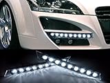 ZHOL® Audi 9 LED DRL Daytime Running Light Kit White