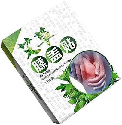 Floridivy 12PCS/Set Relief Joint Pain Patch Mugwort Knee Patch Muscle Massage Arthritis Aches Pad Knee Care Tool Kit