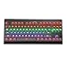 Edal MechanicalEagle Z-77 Multicolor Backlit 87 Keys Mechanical Gaming Keyboard with Blue Switches (White)