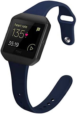 YiJYi Bands Compatible with Fitbit Blaze,Slim Soft Silicone Band with Metal Frame Replacement Strap Wristband for Women Men