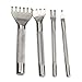 Vktech Stainless Steel Flat Chisel Leather Craft Tools Hole Punch Tool Kit DIY