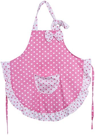 TheFound Chindren's Waterproof Apron For Painting Cooking (Pink 1)
