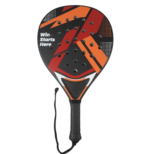 Padel Racket for Beginners and Youth Lightweight Padel Racket 330g ABS Surface Non-slip Grip Adjustable Safety Cord Ideal for Training and Matches