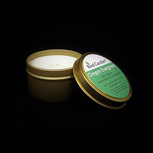 Kind Candles Oregon Evergreen gold tin soy candle