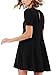 Avoir Aime Vintage Inspired Classic Chiffon Short Sleeve Knee Length Dress With Lace and Keyhole