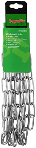 Welded Link Chain 3m Steel Bright Zinc Plated 4x32mm