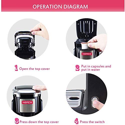 Allamp Mini amerikanische Kapsel Kaffeemaschine Haushalt Tea Brewer Tee Milch Kessel Kapsel Kaffeemaschine 800W – Bild 5