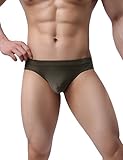 Ekouaer Men's Ice Silk Low Rise Sexy Bikinis and Briefs 4 Pack