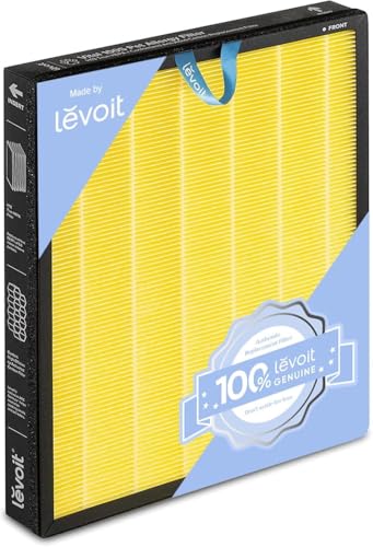LEVOIT Genuine Vital 100S-P Air Purifier Pet Allergy Replacement Filter, Supports HEPA Sleep Mode, High-Efficiency Activated Carbon Filters, Vital 100S-RF-PA , 1 Pack, Yellow