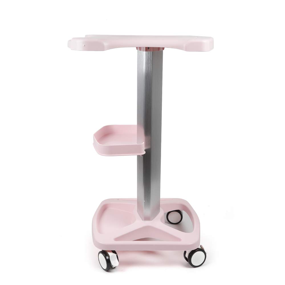 Aluminum Alloy Trolley Stand Assembled For Ultrasonic Cavitation RF Machines Salon Spa Beauty Tattoo Rolling Cart Tray USA STOCK (Pink): Beauty