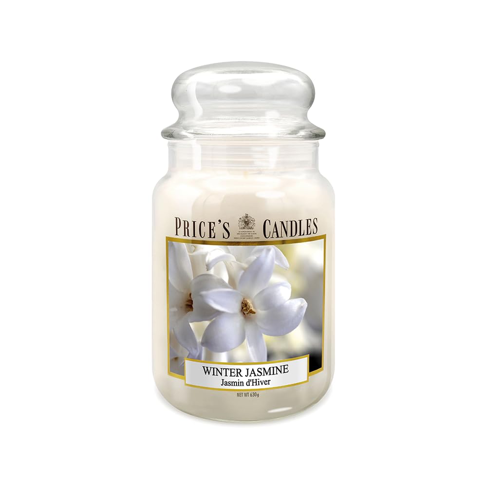 Price's - Winter Jasmine Large Jar Candle - Sweet, Delicious, Quality Fragrance - Long Lasting Scent - Up to 150 Hour Burn Time