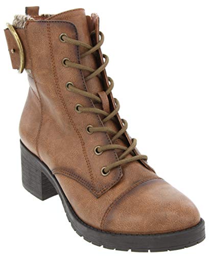 Sugar Women's Kiki Dress Block Heel Ankle Boot Ladies Side Zipper Bootie Brown w/Sweater 10 - Thumbnail 5
