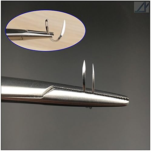 1/2 Circle Curved Surgical Suture Needle for Training &amp; Doctor Pack of 100 (4x10, Conventional Cutting Needle)