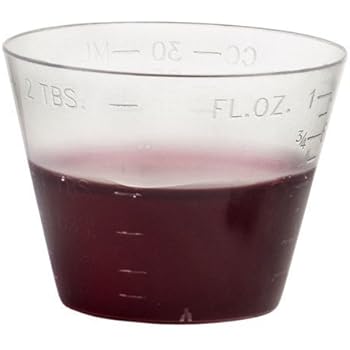 100 Vakly Disposable Graduated Plastic Medicine Cups, 1 OZ (100)
