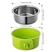 Ordermore Crate Bowl,Stainless Steel Removable Hanging Food Water Bowl Cage Coop Cup for Dogs,Cats,Birds,Small Animals,Holds 14 Ounce