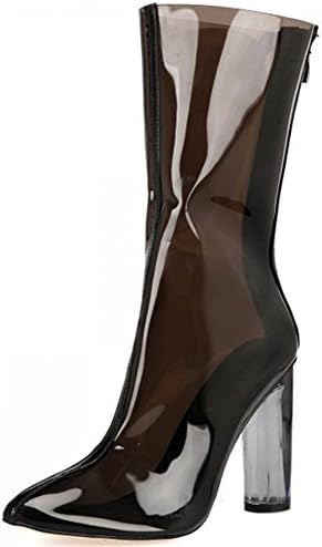 RTB Clear Perspex Ankle Boots - Yeezy Plexi Heel, Designer Inspired