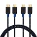 Cable Matters 2-Pack USB C to USB C Cable (USB Type C Cable, USB-C Cable) with Braided Jacket 3.3 Feet in Black for Samsung Galaxy S9, S8, Note 8, LG G6, V30, Nintendo Switch, Google Pixel and More