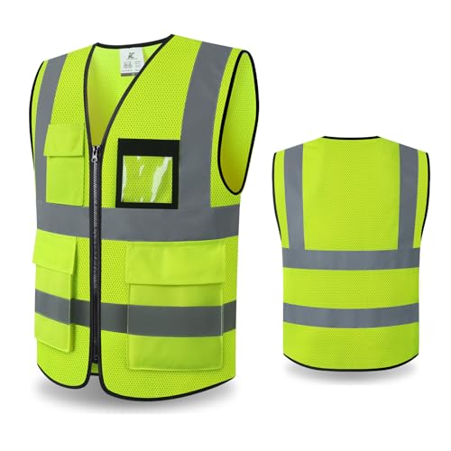 Kazsaifo Reflective Safety Vest for Men Women with
