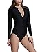 Baleaf Women's Long Sleeve One Piece Sun Protection Rash Guard Rashguard UPF 50+ Swimsuit