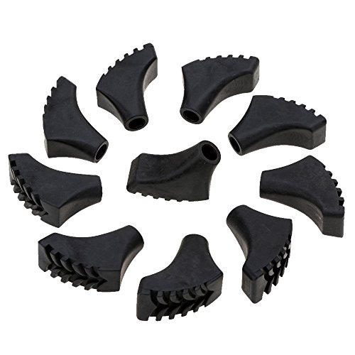 meizhouer 10Pcs Trekking Pole Tip Protectors Replacement Rubber Tips For Walking Canes Hiking Poles Accessories