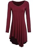 ROMWE Women's Long Sleeve Asymmetrical Tshirt Dress