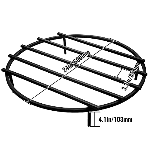 VEVOR Fire Pit Grate, Heavy Duty Iron Round Firewood Grate, Round Wood