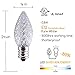C7 Christmas Light Bulb, C7 Led Replacement Bulbs for Christmas String Lights, 25 Pack Replacement Bulbs for House, Roofline, Christmas Tree, Christmas Holiday Decor, E12 Candelabra Base, Cool White