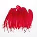 LanShi 100pcs 6-8 Inches 15-20CM Genuine Nature Goose Feather Jewelry Making Crafts (Red)