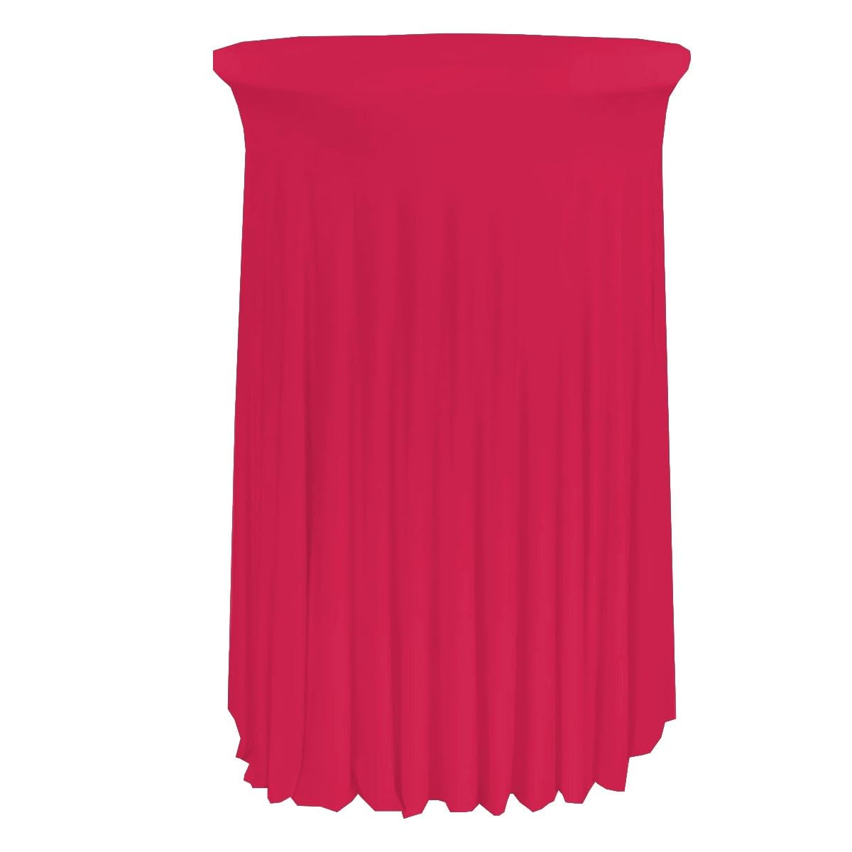 GABALITAINS Tablecloth Spandex Underskirt Dining Table Cloth Stretchy Round Stand (Fuchsia, 60cm Diameter)