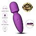 Mini Wand Massager,Fovel Wireless Cordless Portable Small Size Handheld Powerful Massage for Back Neck Shoulder Silent Waterproof USB Chargeable,Purple
